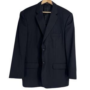 Joseph & Feiss Gold Sport Coat Black Blazer Men’s Wool 100% 44 Short/39 Waist